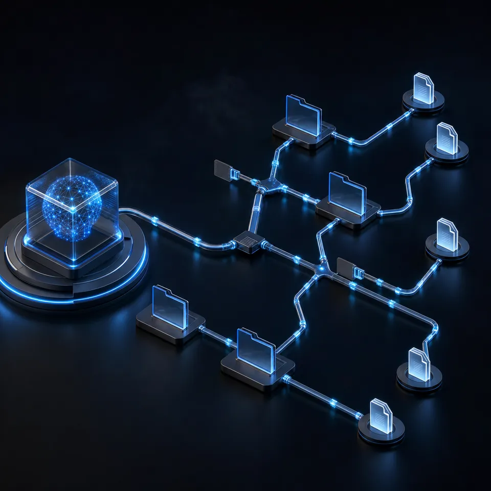 AI agent workspace showing collaborative file sharing between agents and humans