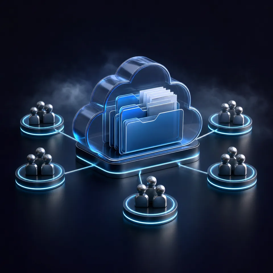 AI assistant managing email workflows in a shared workspace