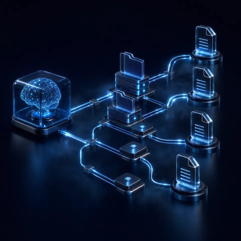 AI agent workflow with automated file sharing