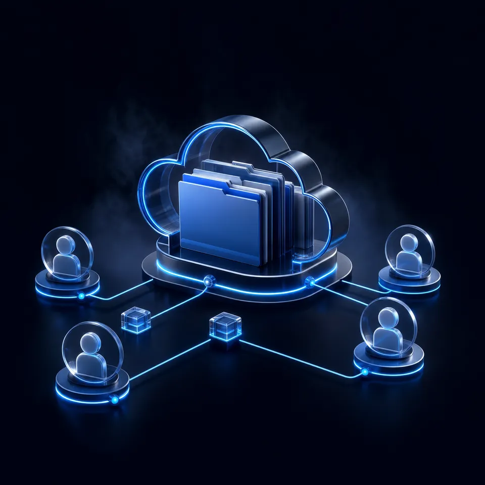 AI agent workspace with document sharing interface