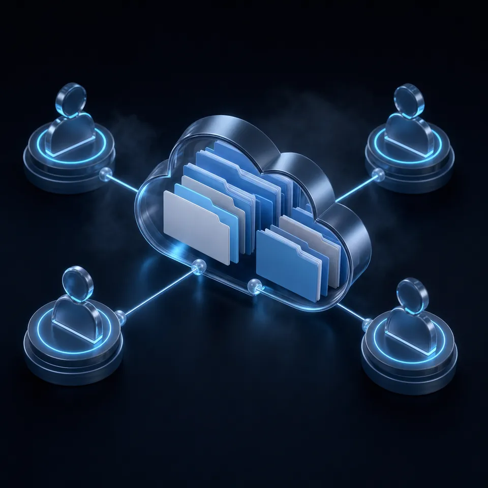 Diagram illustrating Microsoft Copilot accessing SharePoint document libraries through Microsoft Graph and external agent workspace sync