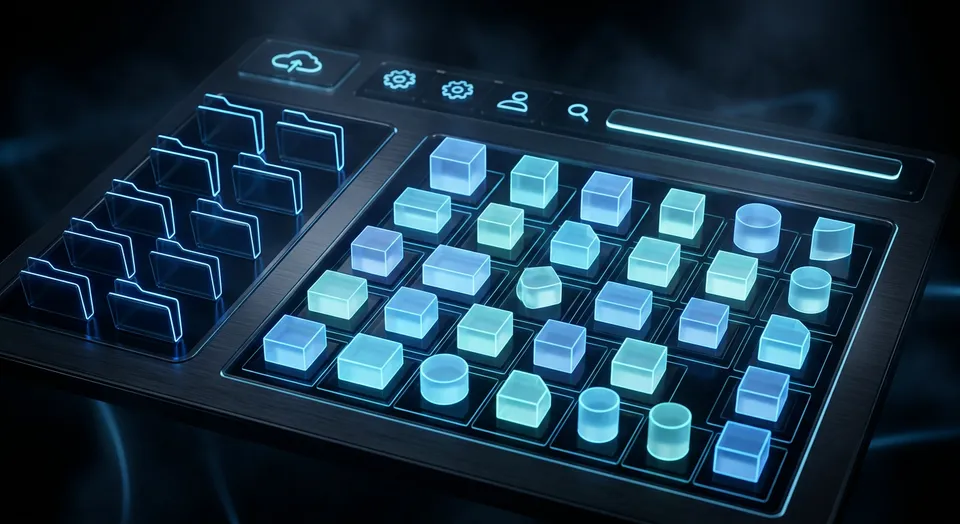 Branded file sharing portal interface showing organized content delivery