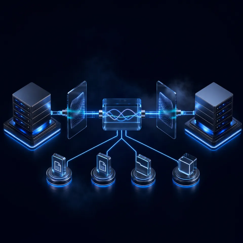 Illustration of an AI agent collaborating in a shared workspace