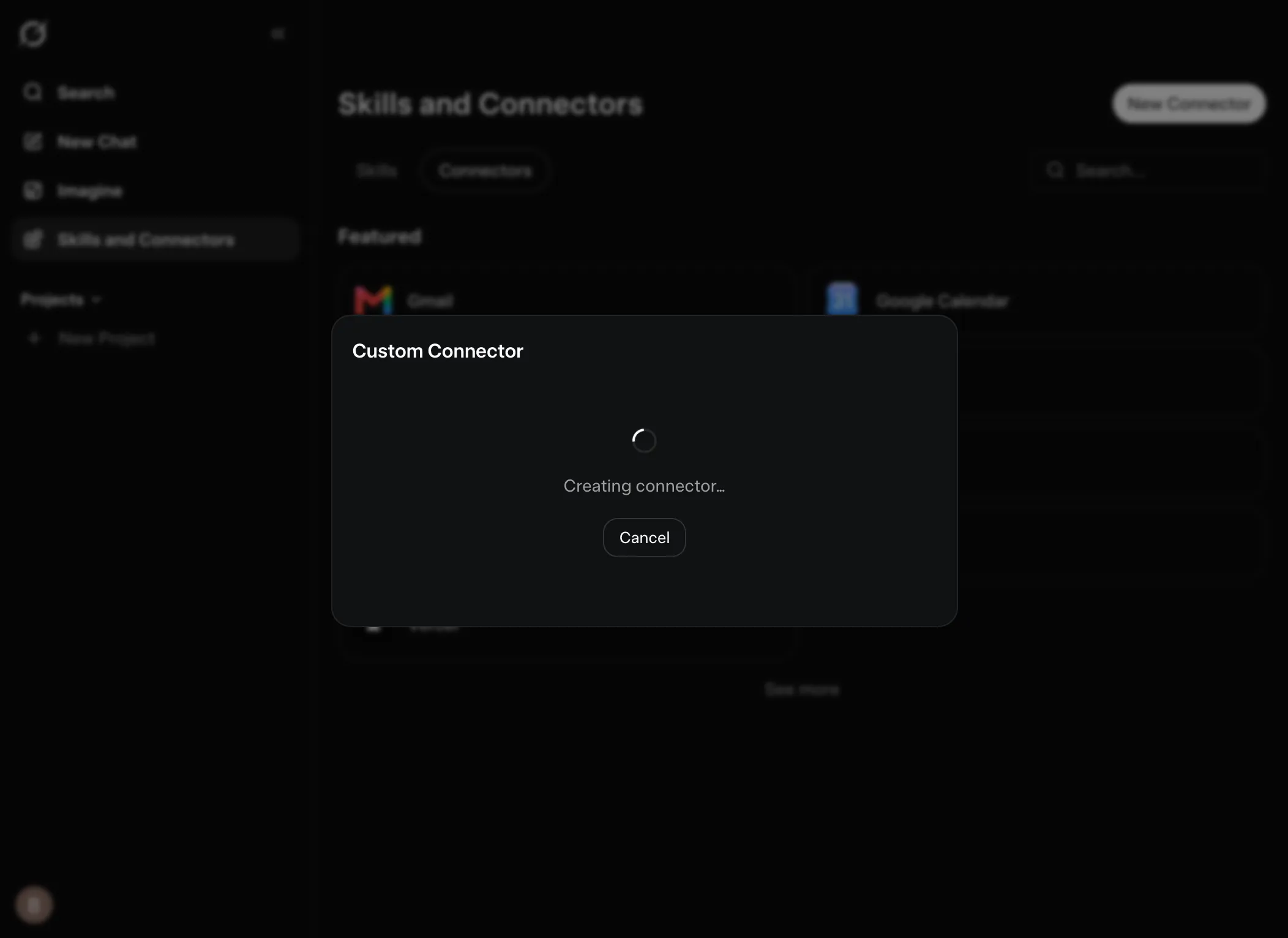 Creating connector spinner