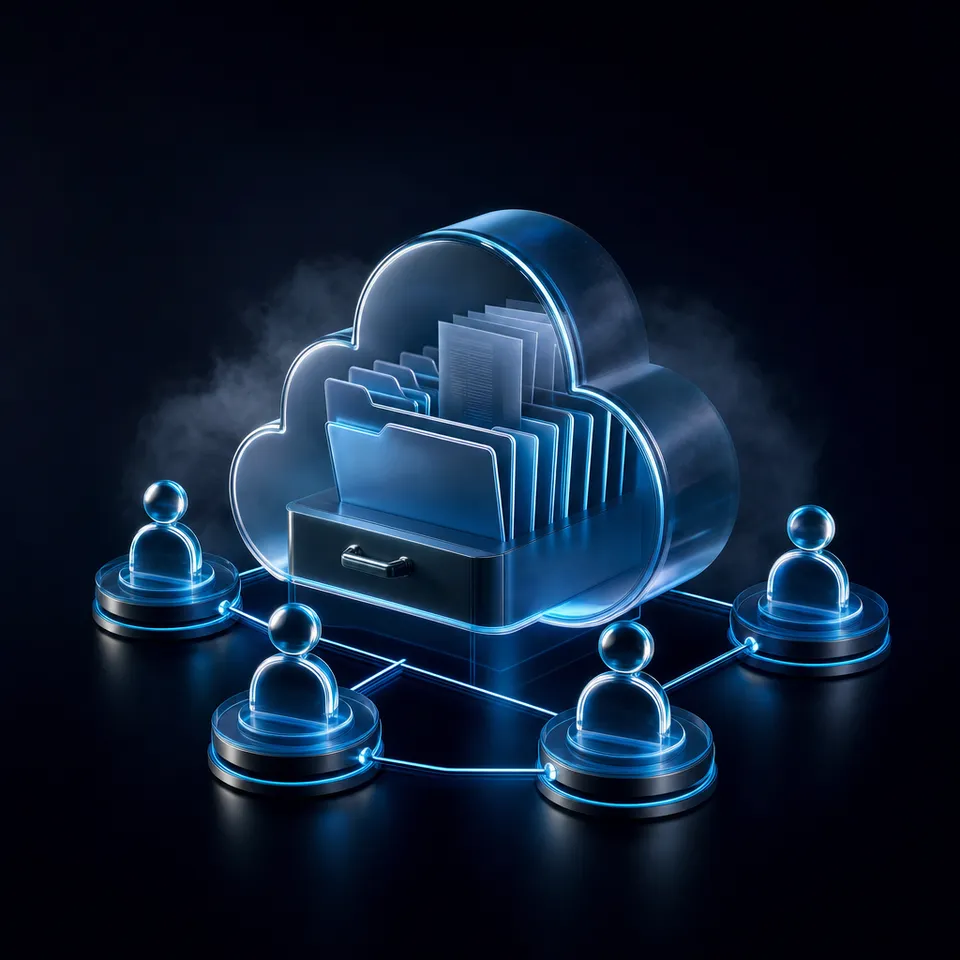 A secure digital workspace representing criminal law case management and video discovery files