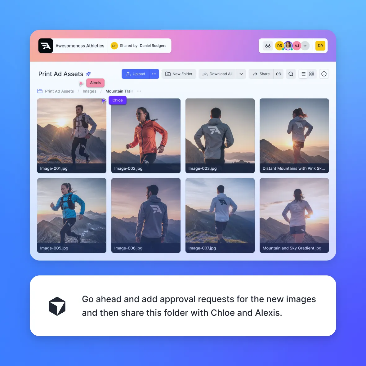 Share files between agents and humans
