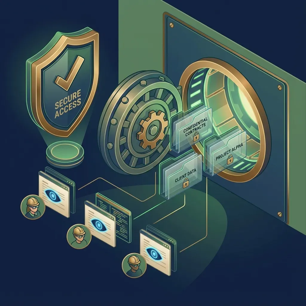 Secure data vault illustration