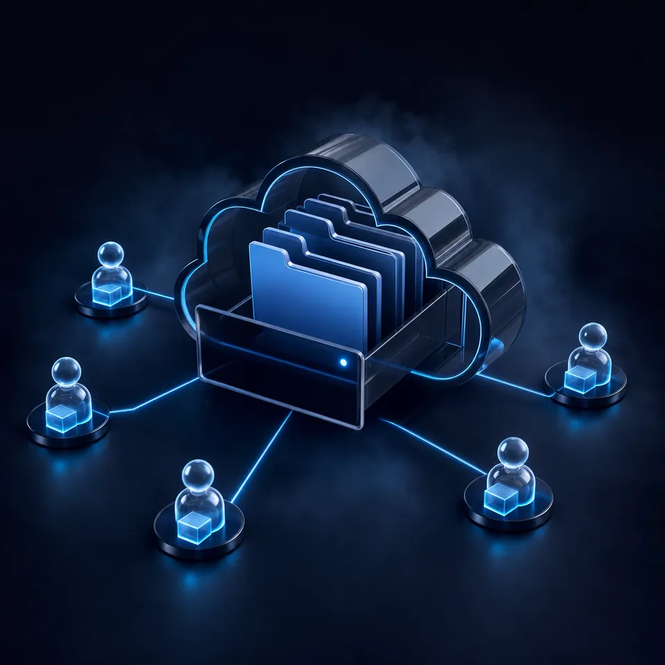 Architecture of Dify AI agents connecting to Box cloud storage through an indexed Fast.io workspace
