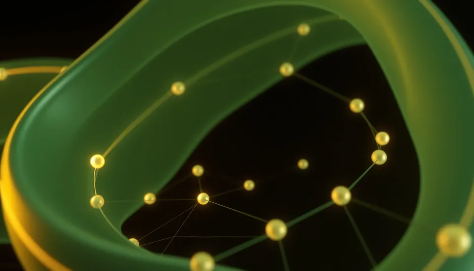 Abstract representation of data flowing into a neural network workspace