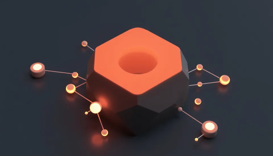 Abstract representation of neural indexing and AI workspace architecture