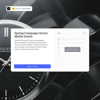 Custom branding and sharing settings