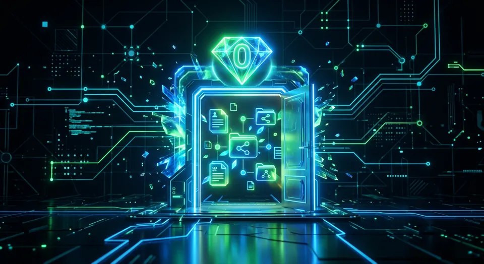 A workspace interface showing branded file sharing and collaboration options