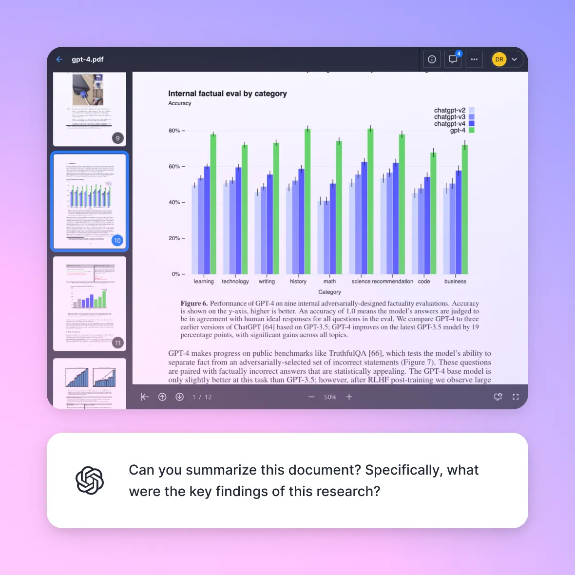Interactive document AI