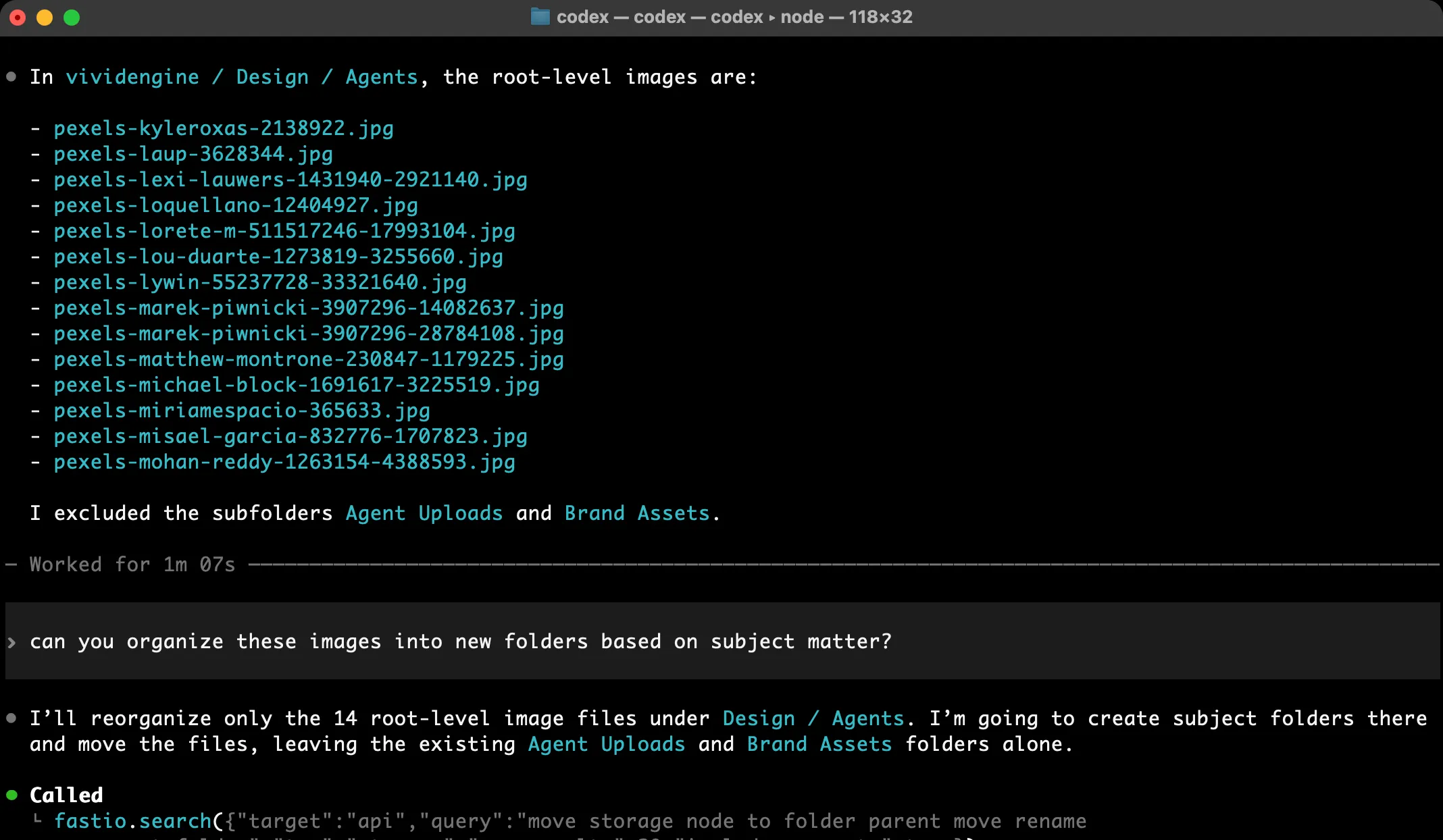 Codex CLI with Fastio storage