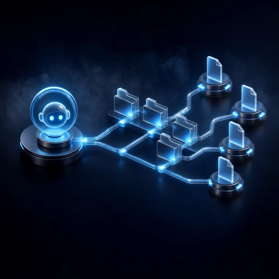 A stateful LangGraph multi-agent architecture coordinating file access across nodes.