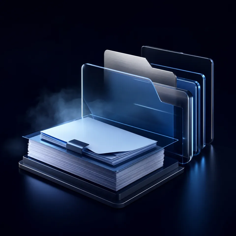 A secure digital vault interface showing nested legal matter folders and document access history.