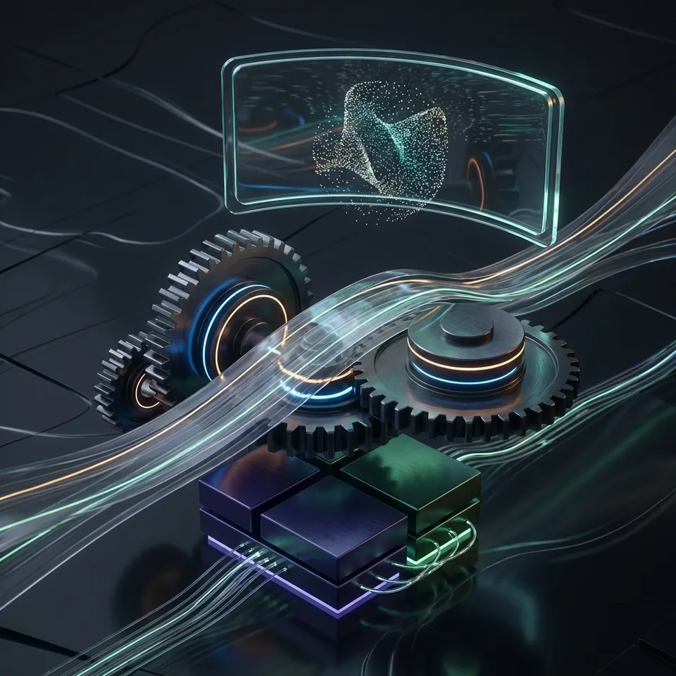 Abstract 3D visualization of LLM Context Management