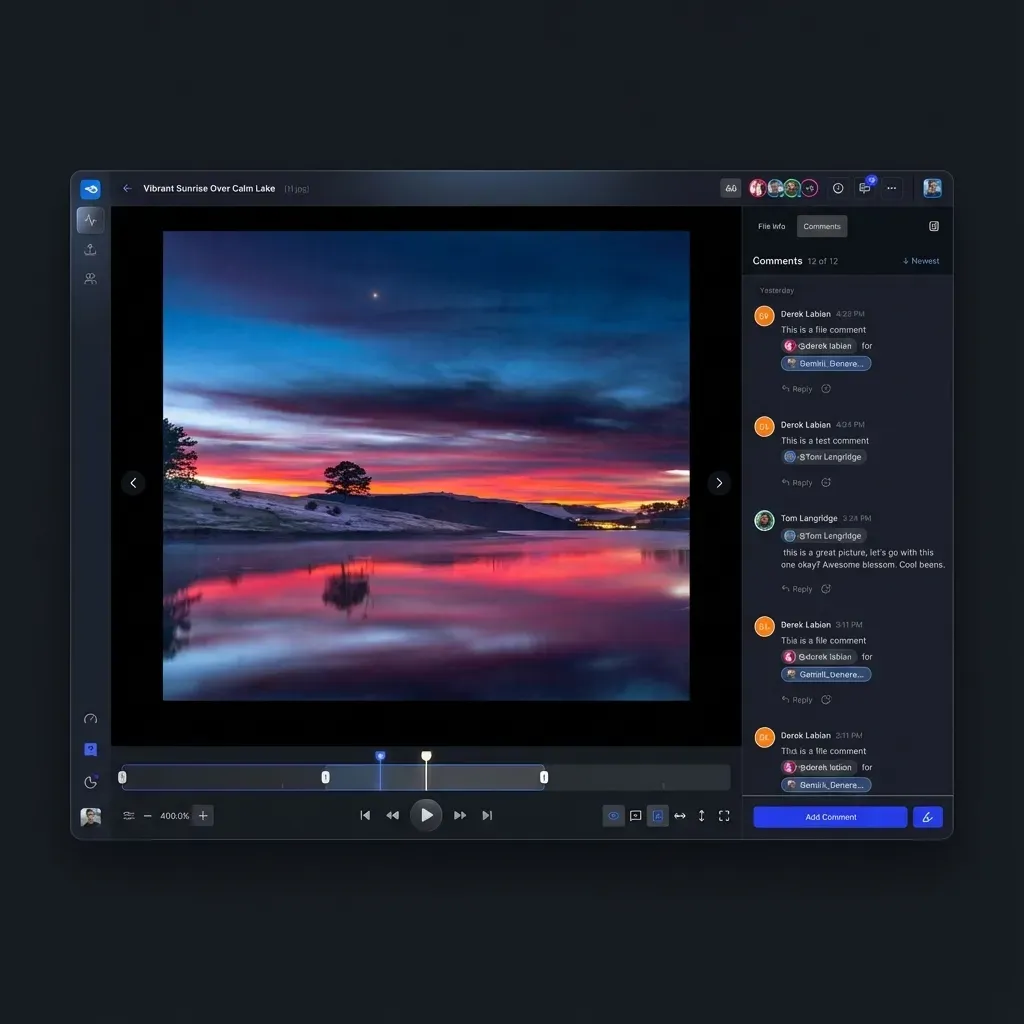 Browser-based video streaming engine with frame comments