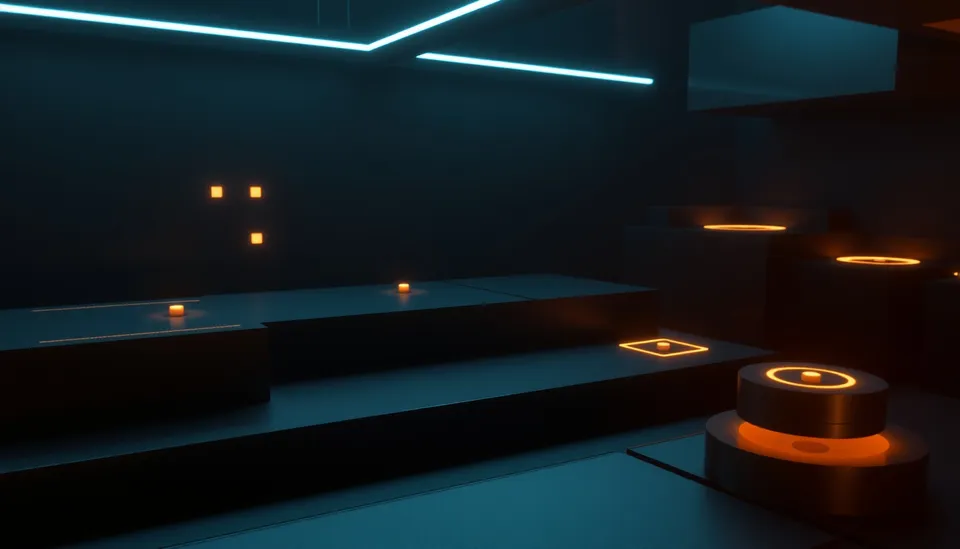 A futuristic server room visualization representing AI agent infrastructure