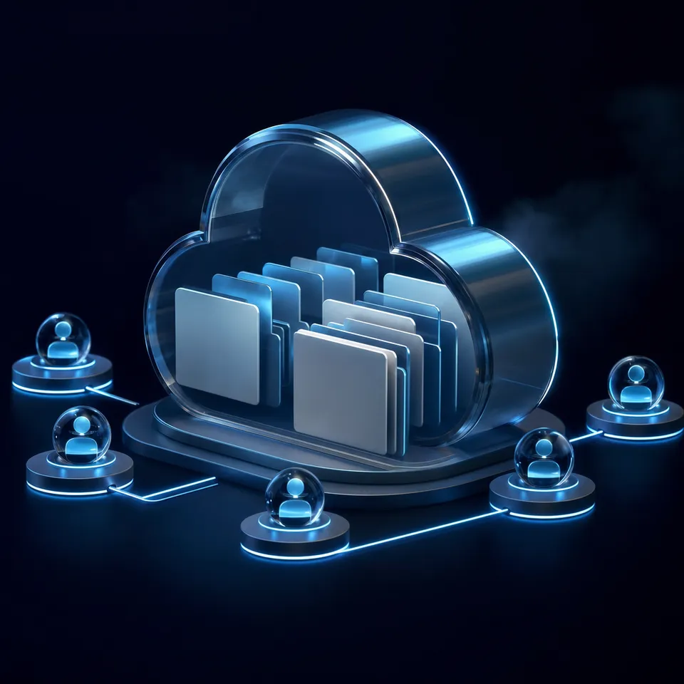 Diagram of a programmatic document processing pipeline converting files in a table and importing them to cloud storage.