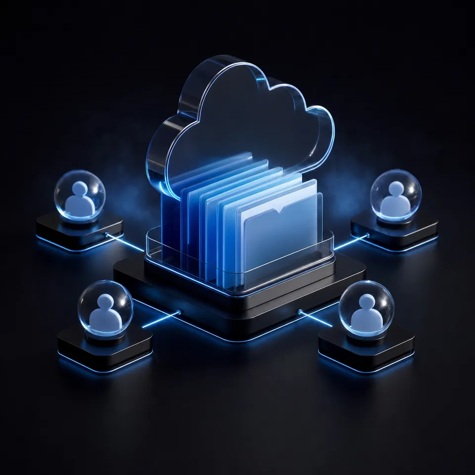 Records management dashboard organizing legal matter files across active and archived retention stages.