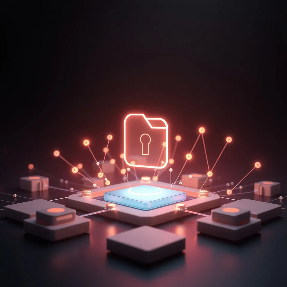 Secure vault representing encrypted file storage and sharing