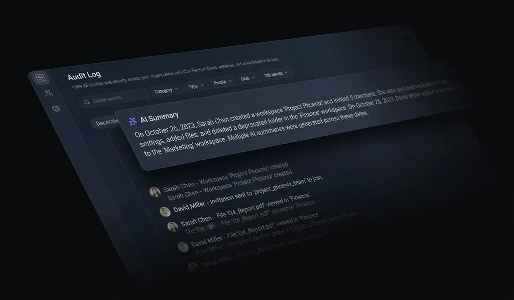 AI agent audit log showing persistent memory operations