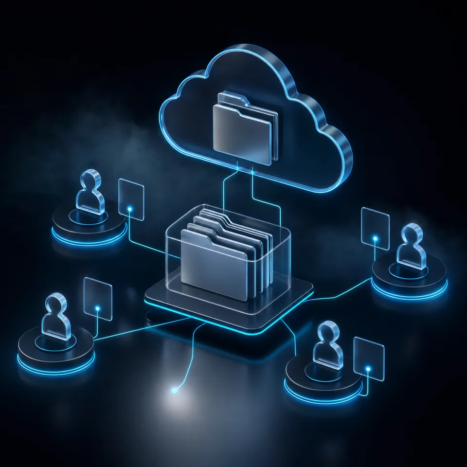 Visual comparison of cloud file sharing limits and storage workflows.