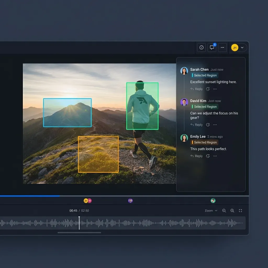 Frame-accurate video review interface showing high-quality playback
