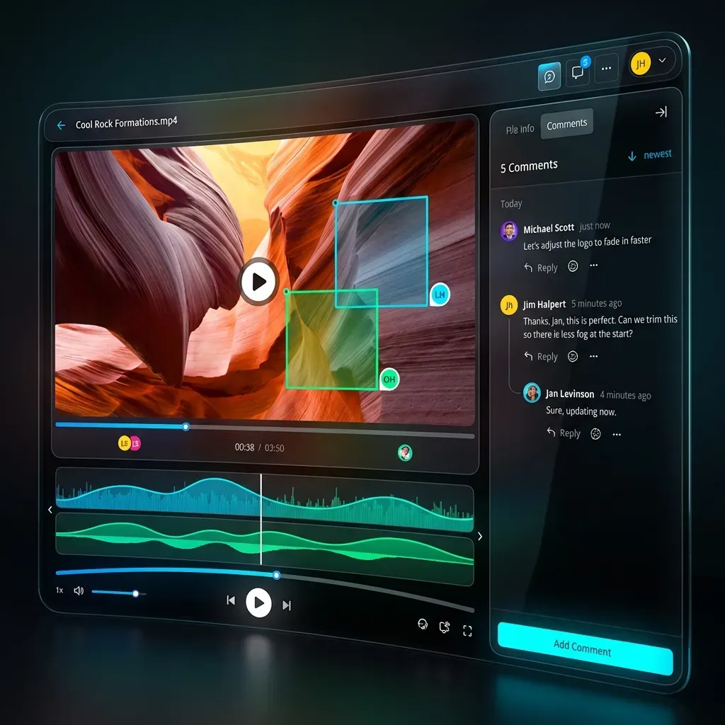 HLS video streaming interface showing adaptive quality playback