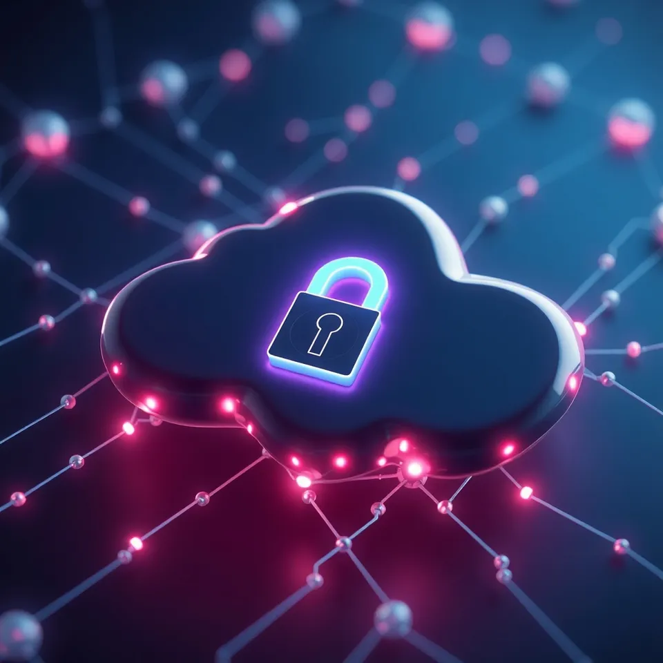 A secure vault representing encrypted cloud storage