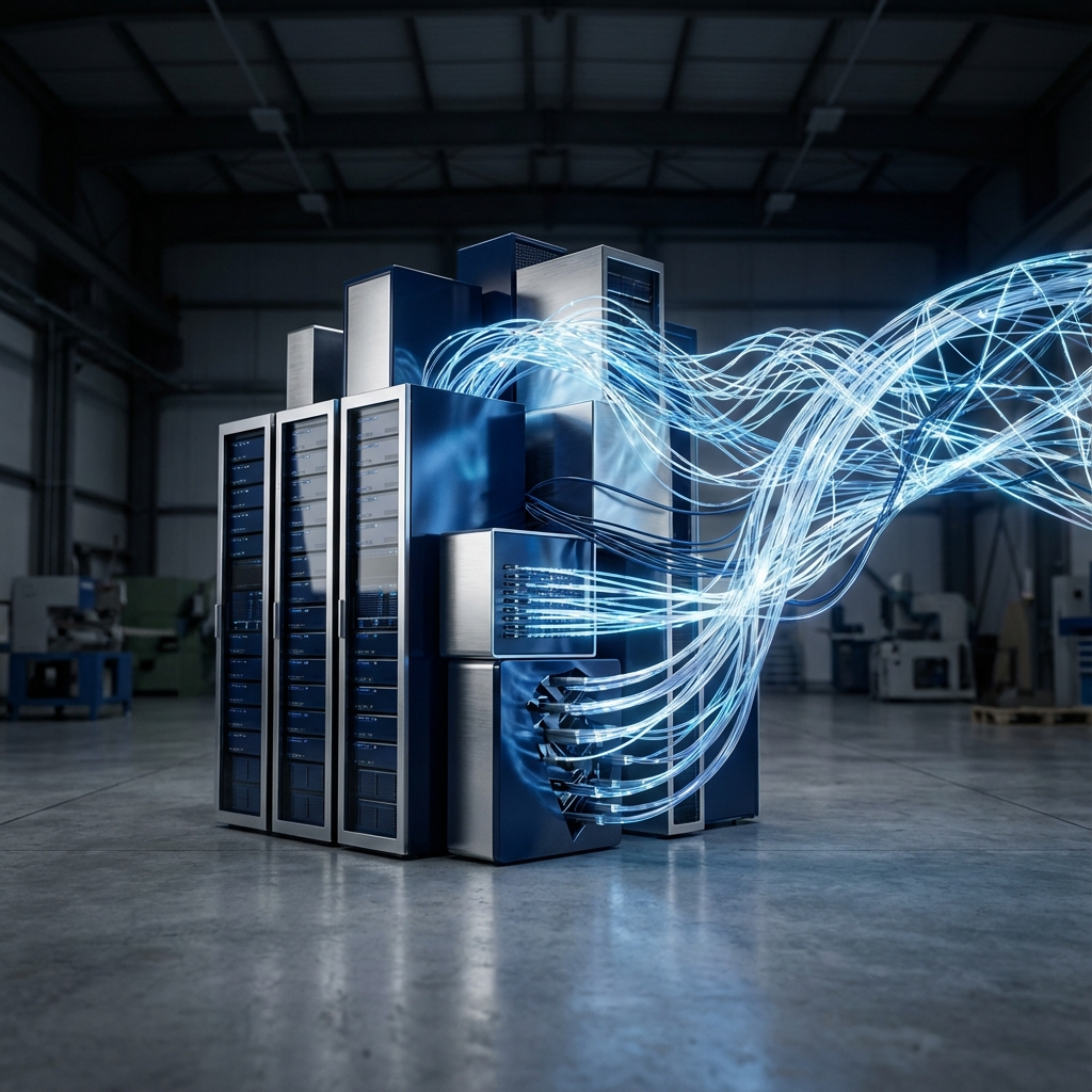 Hybrid server infrastructure merging with digital light